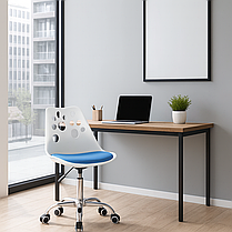 Офісне крісло Leobert Print біло-блакитний, фото 2