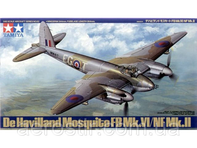 De Havilland Mosquito FB Mk.VI/NF Mk.II 1/48 TAMIYA 61062, фото 1