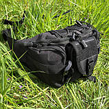 Чоловіча тактична сумка барсетка, Чорна сумка чоловіча тактична нагрудна сумка-слінг TI-44, фото 2