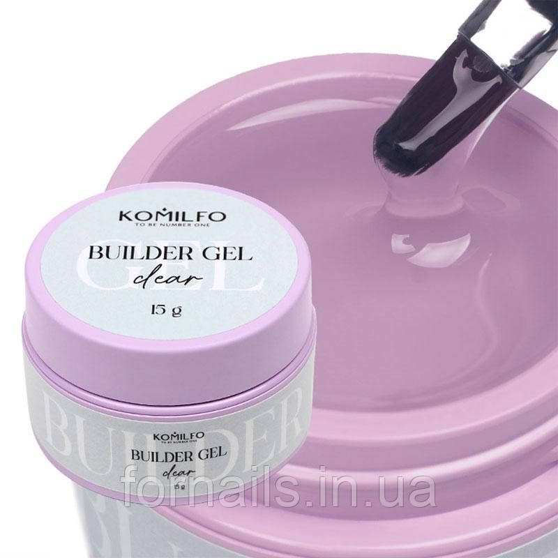 Гель для нарощування Komilfo Builder Gel Clear 15 г, фото 1