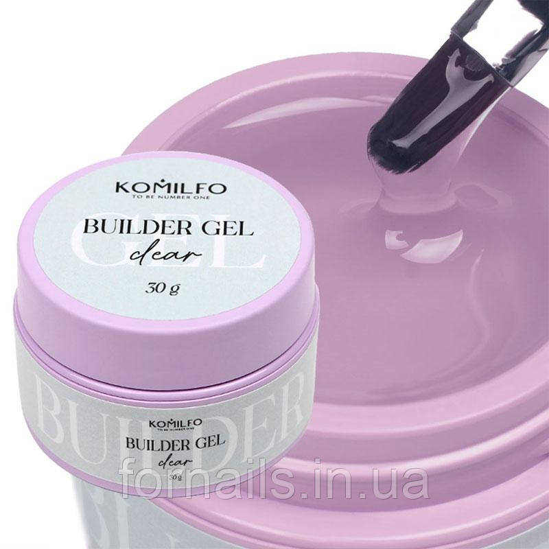 Гель для нарощування Komilfo Builder Gel Clear 30 г, фото 1