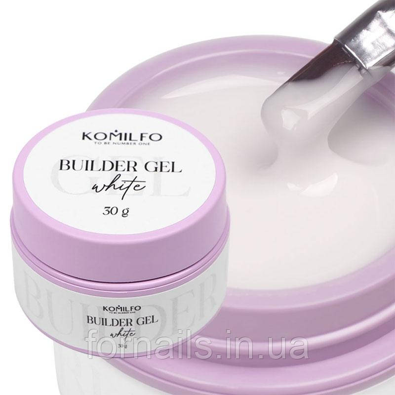 Гель для нарощування Komilfo Builder Gel White 30 г, фото 1