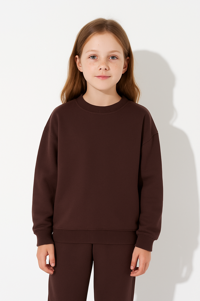 Світшот підлітковий Мальта 25/Д617/2-13 146 см. Шоколад, фото 1