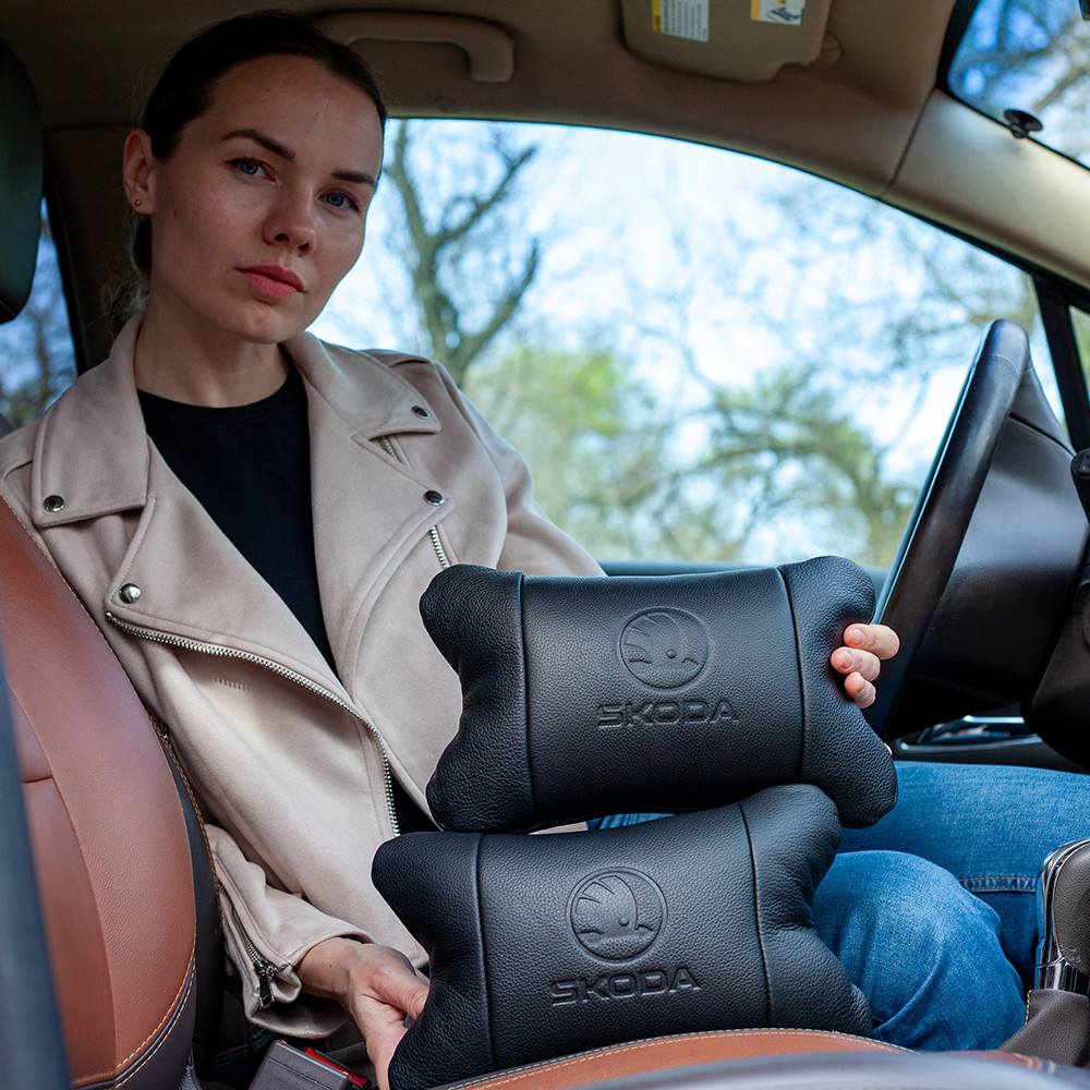 Подушка для шиї для водія Skoda Шкода, Авто подушка під шию підтримки голови LR-19