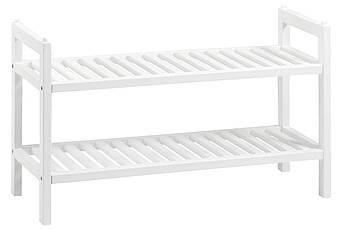 Полиця для взуття вільха біла (2 яруси), mebelime