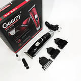 Бездротовий професійний тример для чоловічої стрижки Gemei GM-6046, Модний машинка для стрижки волосся OV-76, фото 10