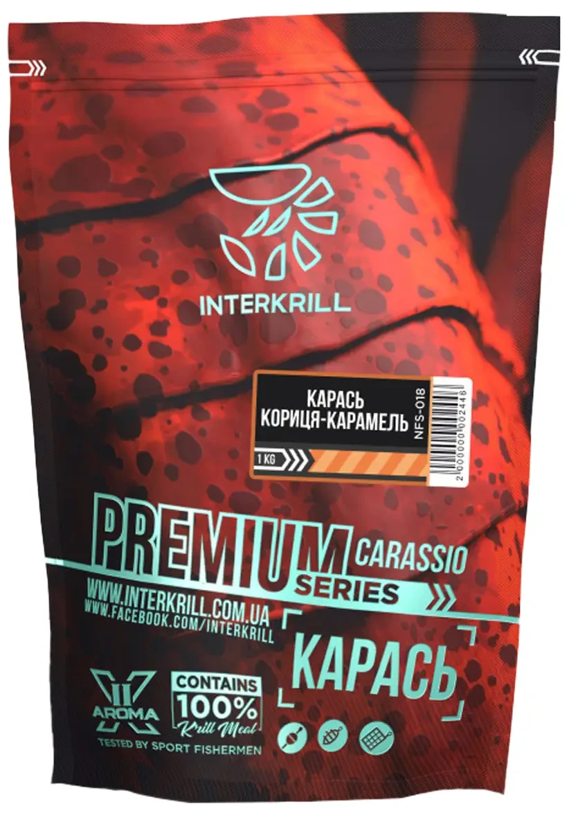 Прикорм INTERKRILL PREMIUM SERIES Карась Кориця-карамель 1kg