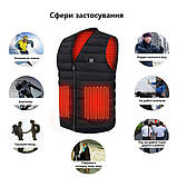 Жилет з вбудованим підігрівом (XXL), Жилет чоловічий з підігрівом нагрівальним елементом XP-92, фото 3