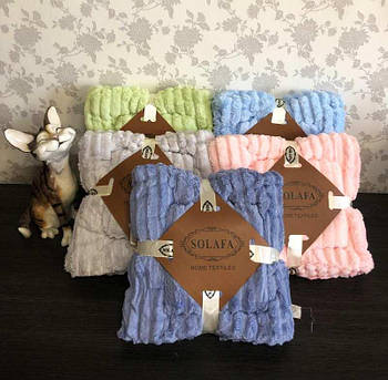 Рушник набір 140х70 та 35х75 Пастель смужка мікрофібра комплект