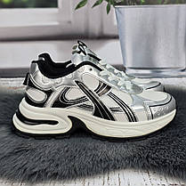 Кросівки жіночі Loretta білі з сірим на об'ємній підошві демісезонні 8096, фото 4