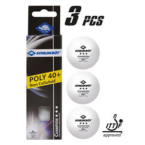 Кульки для настільного тенісу білі 3 шт Donic Champion 40+, фото 3