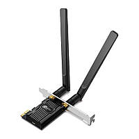 Бездротовий PCI-E адаптер з 2 антенами TP-LINK Archer TX20E, Wi-Fi 6, Bluetooth 5.2, 1201 Mbps, 2.4/5 GHz, Black