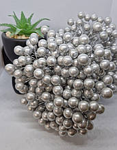 Калина лак. Діаметр — 1,2 см. 40 шт. у пучці. Колір срібний.