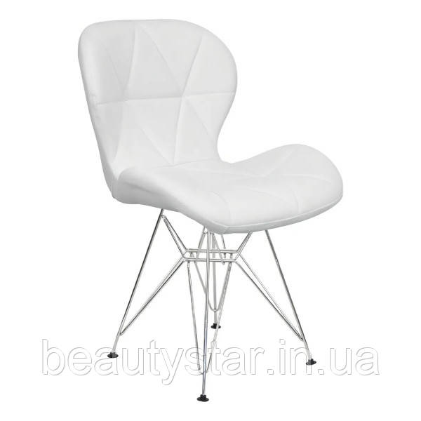 Стілець СТАР S біла екошкіра для офісу та ресторану Стульчик для клієнтів манікюрного кабінету, фото 1