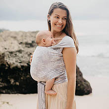 Слінг шарф трикотажний Лагуна світанок сірий Love & Carry