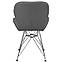 Стілець м'який СТАР S сірий шкірозамінник ніжки метал для переговорної конференц-залу або ресепшн, фото 3