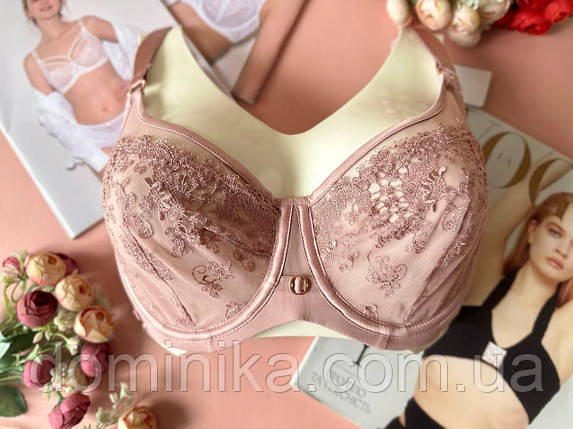 Бюстгальтер тонкий без поролону пудровий, фото 1