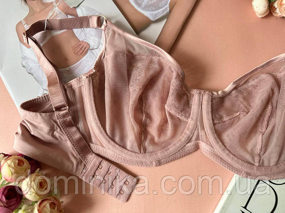 Бюстгальтер тонкий без поролону пудровий, фото 2