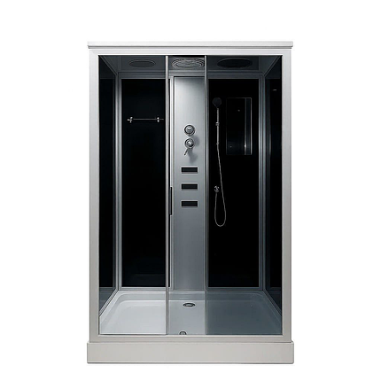 Душовий бокс KO&PO 715 G правий 120x80х215 см на низькому піддоні тоноване скло розсувні двері, фото 1