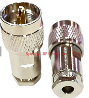 Конектор Роз'єм PL259 UHF для кабелю RG58 RG142 LMR195 50-3DFB