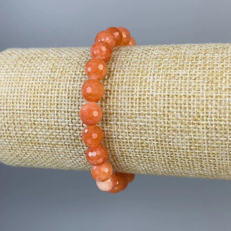 Браслет Нефрит Машан гранована кулька 8мм+- L-18см+- стрейч, фото 1