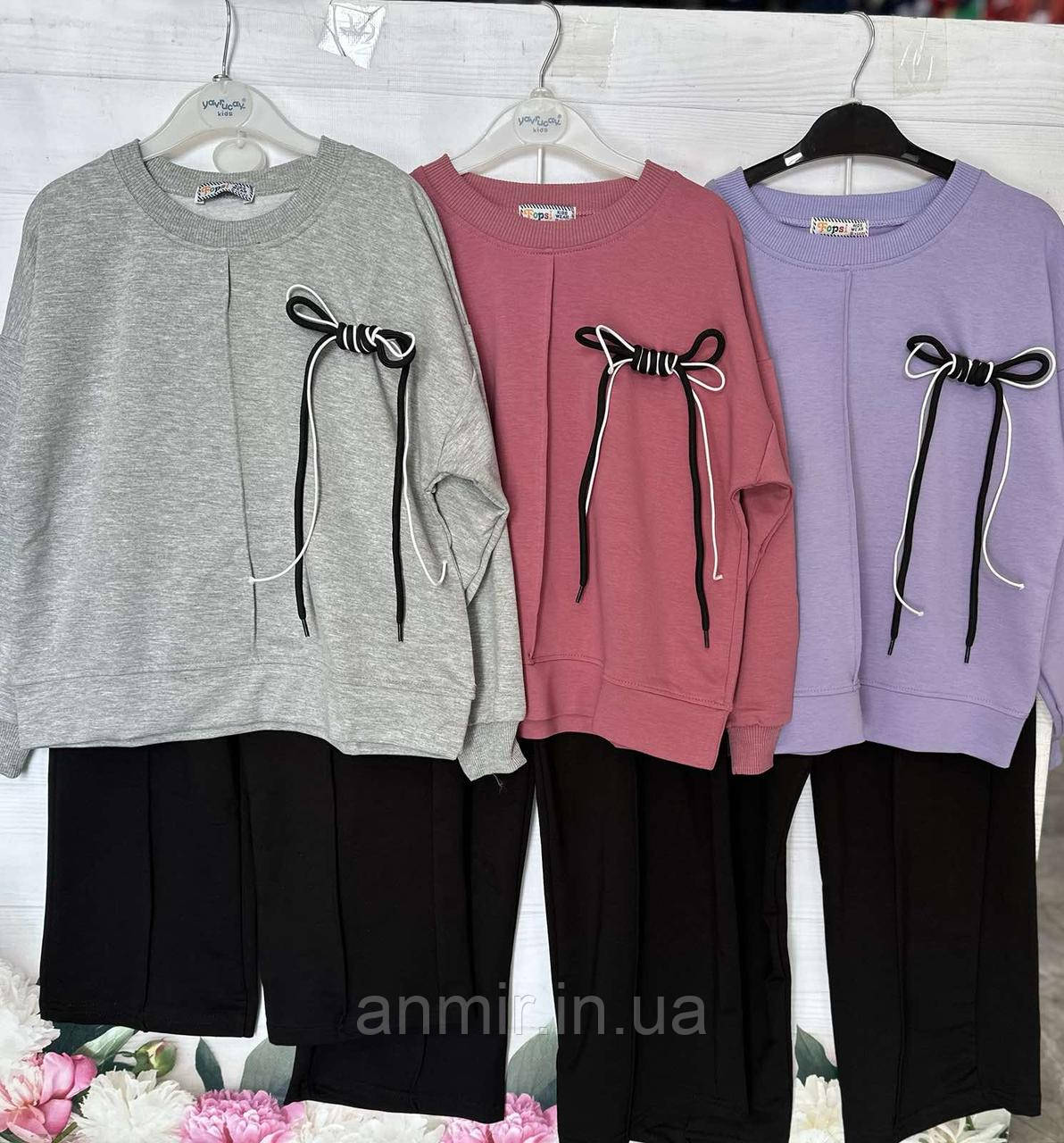 Костюм дитячий БАНТИК двонитка для дівчинки 5-8 років, колір уточнюйте під час замовлення