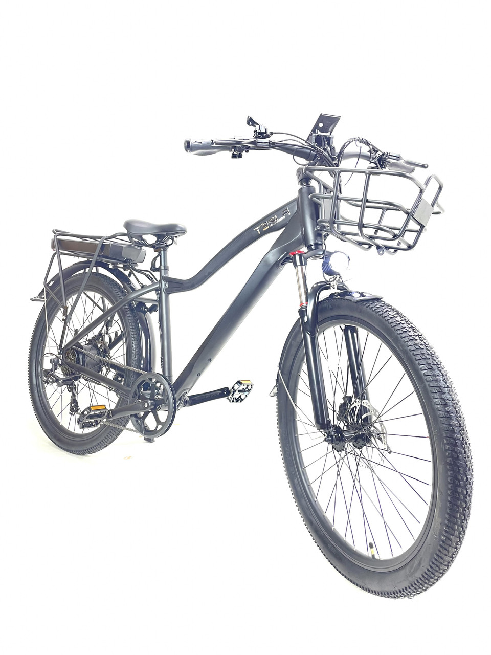 Електровелосипед Tesla 26" (1000W 48V 21Ah) з корзиною