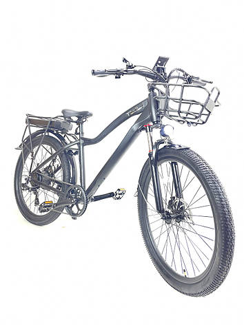 Електровелосипед Tesla 26" (1000W 48V 21Ah) з корзиною, фото 1