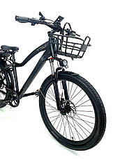 Електровелосипед Tesla 26" (1000W 48V 21Ah) з корзиною, фото 2