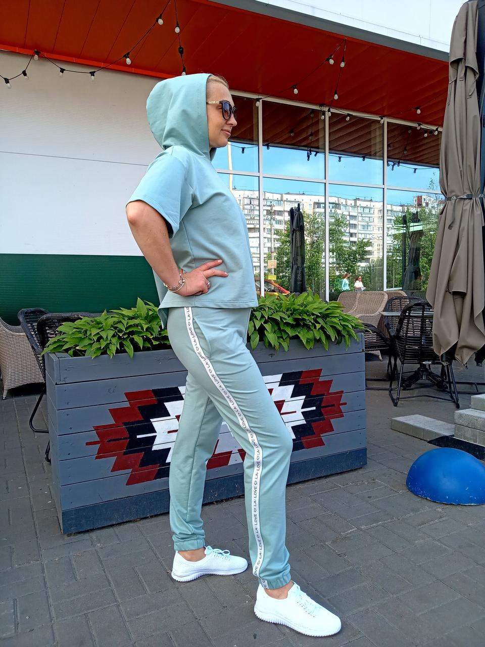 Жіночі спортивні джогери з лампасами, фото 1