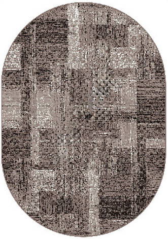 Килим коричневий 1,60х2,30 овальний на тканій основі Mira 24007/120о, фото 1