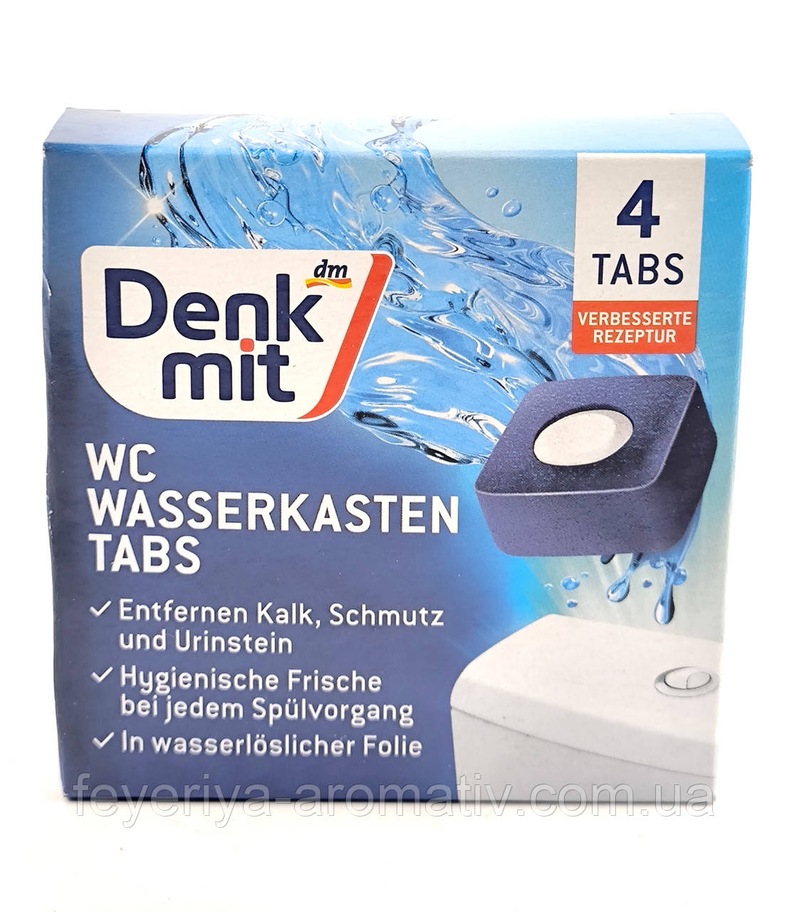 Таблетки для бачка унітазу Denkmit WC-Wasserkasten, 4 шт., фото 1