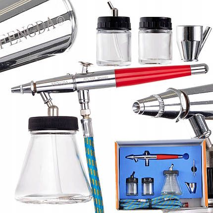 Аерограф. FENGDA BD-168 0,5 + 0,8 + 1,0 мм + шланг, фото 1