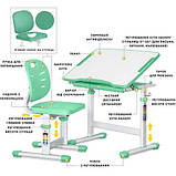 Дитячий комплект парта і стілець Evo-06 Plus зелений, фото 3