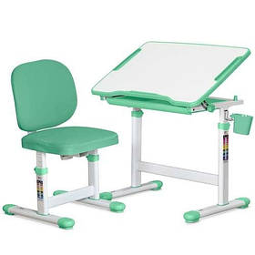 Дитячий комплект парта і стілець Evo-06 Plus зелений