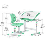 Дитячий комплект парта і стілець Evo-06 Plus зелений, фото 2