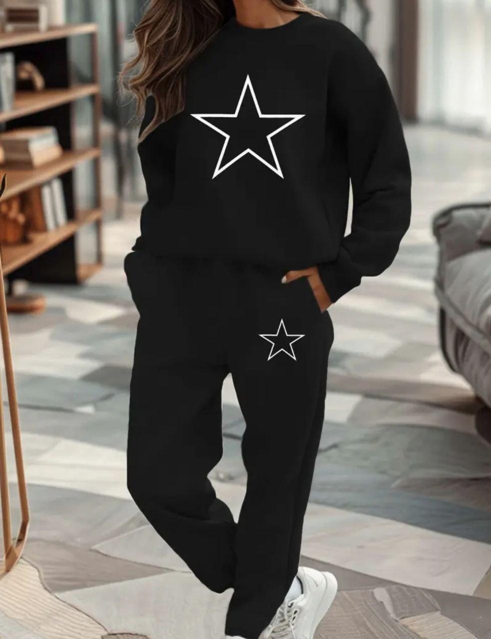 Теплий жіночий костюм з зірками, фото 1