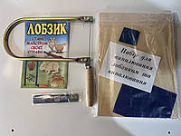 Набір школяра для випилювання лобзиком (набір фанери 3 шт., лобзик, поличка 50 шт.)