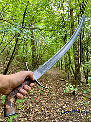 Козацька шабля ручної роботи з капу горіха, гравіруванням «Над нами Бог, за нами Україна», колекційна