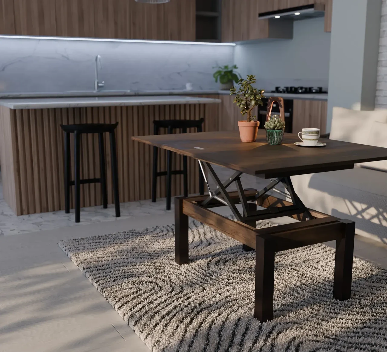 Стіл-трансформер Батерфляй Neman, колір Таксус/венге