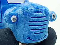 М’яка іграшка Синій трактор 25 см Копиця 00663-2 — плюшевий трактор-подушка для дітей, фото 5