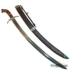 Колекційна козацька шабля з гравіюванням «Над нами Бог, за нами Україна», ручне виготовлення