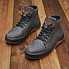 Чоловічі зимові шкіряні черевики, кросівки з натуральної шкіри коричневі на хутрі для чоловіків на зиму, розмір 40 41 42 43 44 45, фото 3