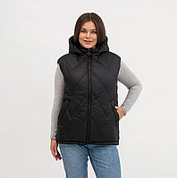 Жіночий утеплений жилет Li-12 у класичному чорному кольорі