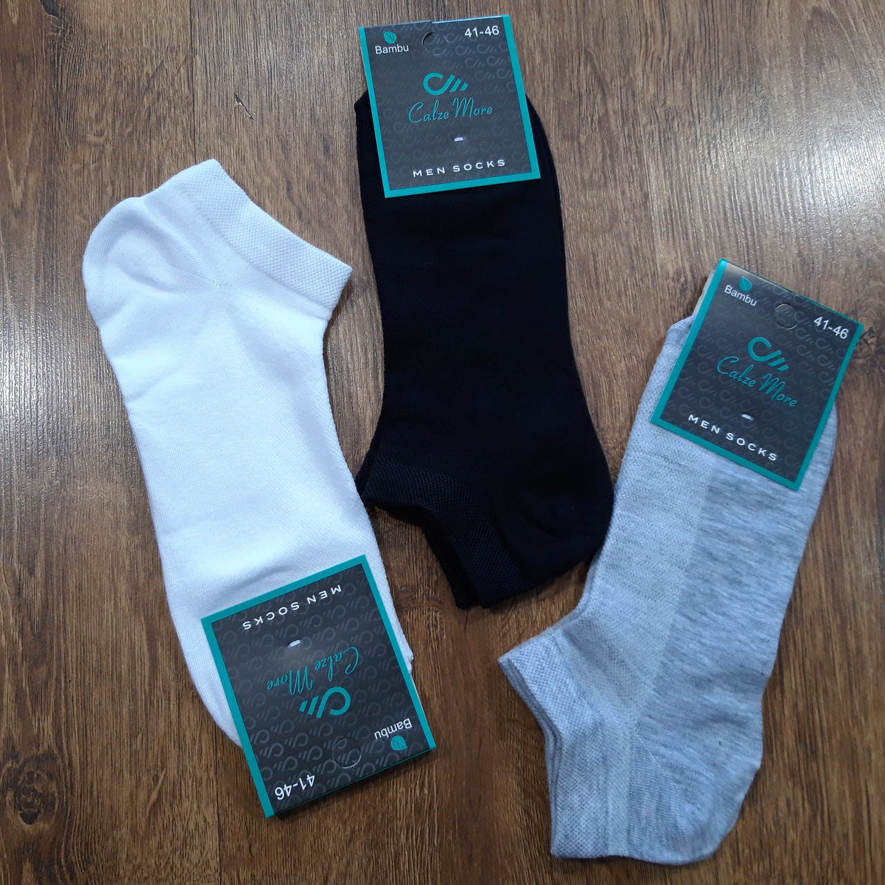 Чоловічі короткі шкарпетки,сітка,бамбук"Calze More"Туреччина 41-46 / 12 пар, фото 1