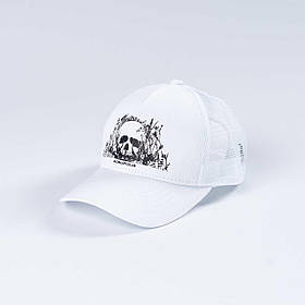 Кепка грибника Acropolis "Грибі" біла ОШМ-22 (бавовна/поліестер) захист від сонця, розміри S-L