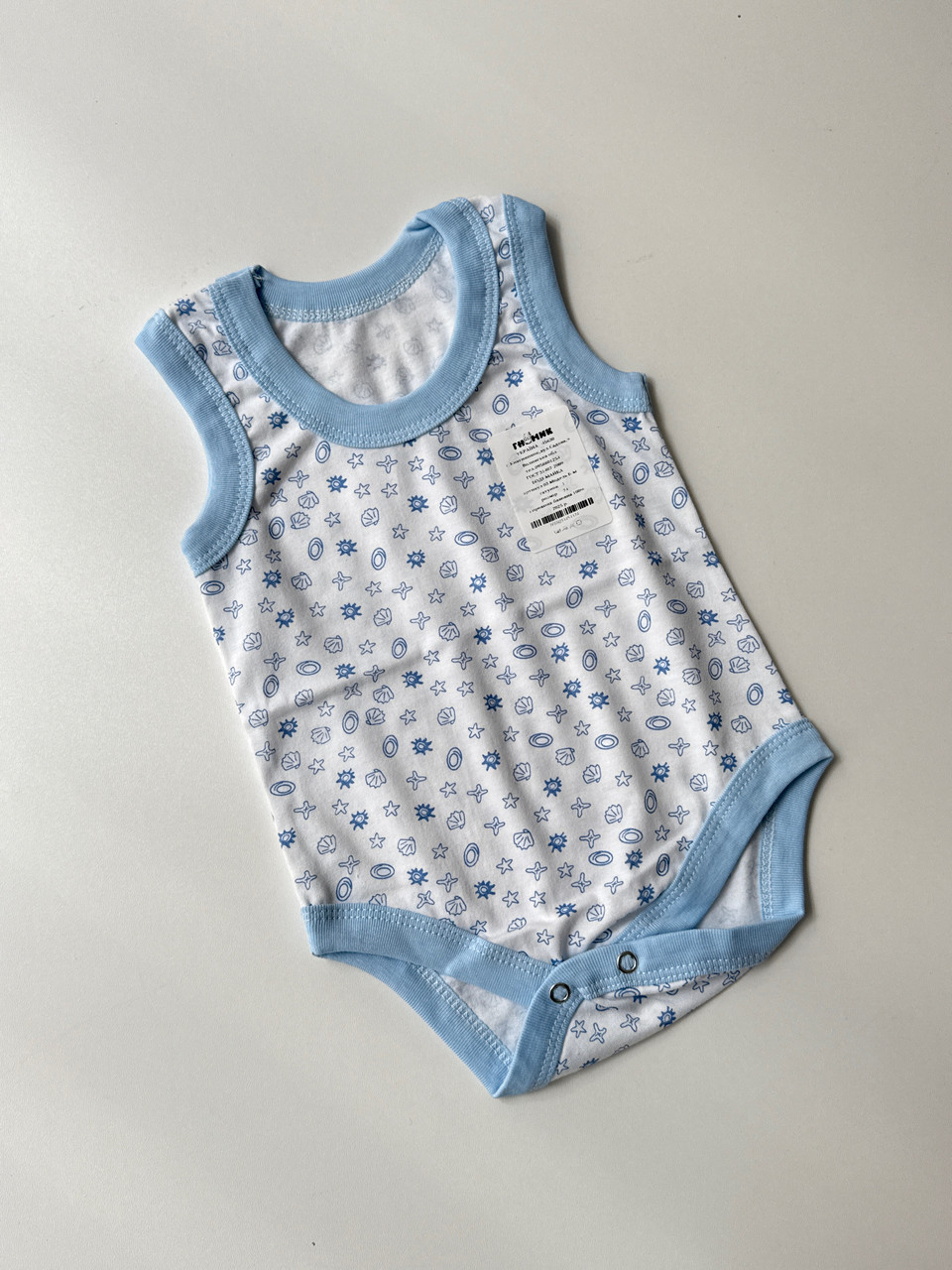 Боді-майка в тканині кулір, 74 розмір, фото 1