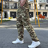 Штани тактичні військові теплі з підкладкою Omni-heat. Якісні штани вітровологозахисні зимові зсу, фото 4