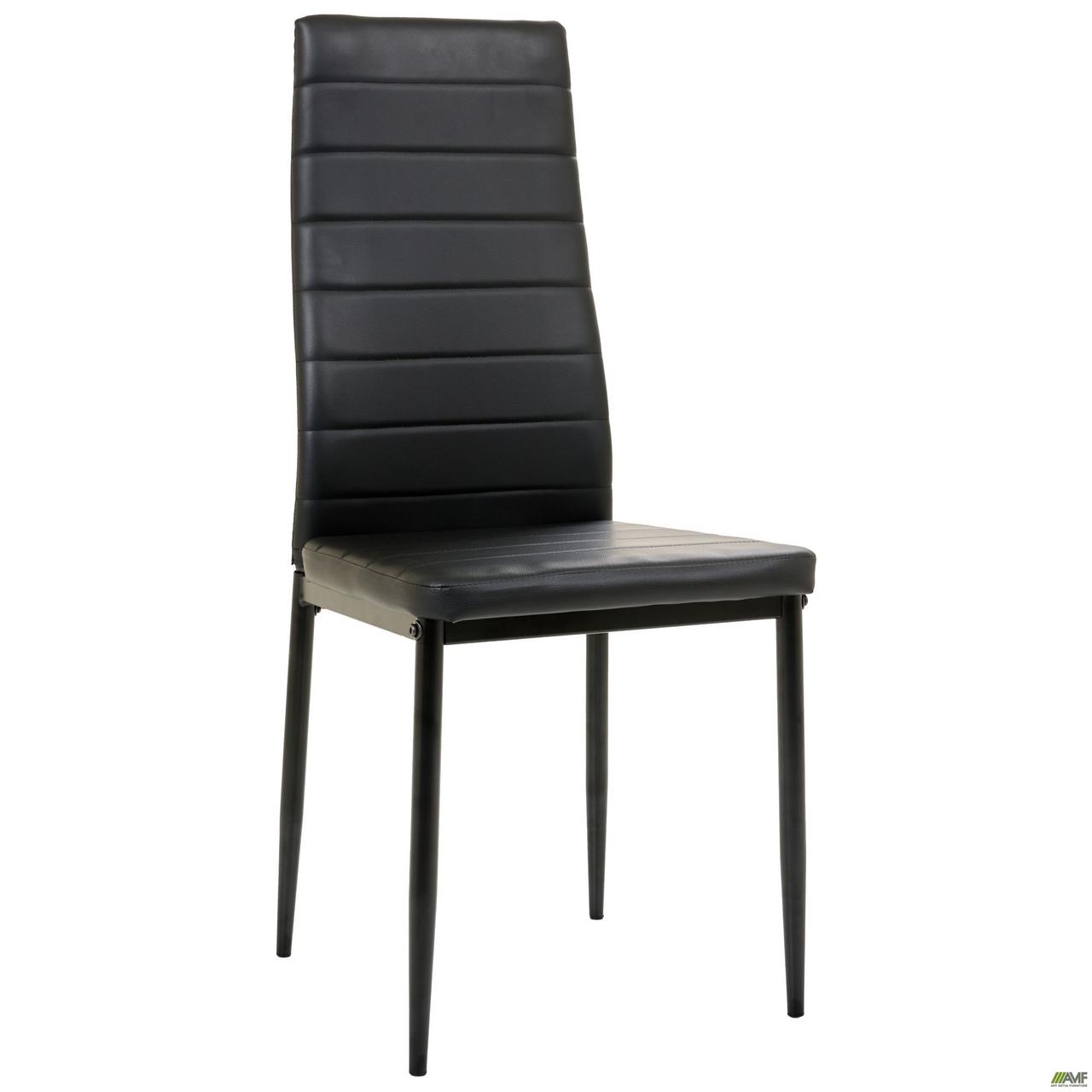 Стілець обідній Сицилія / Sicilia шкірозамінник чорний, фото 1