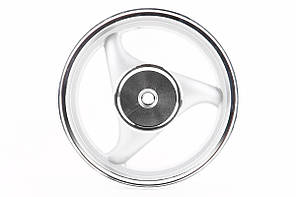 Диск задній литий MT2,50x12 Z19 для 4Т (бараб. гальм., d-110мм) "3 промені" сірий, фото 3